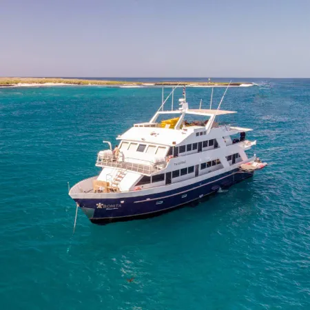 Panoramic photo of the Bonita cruise in the Galapagos islands